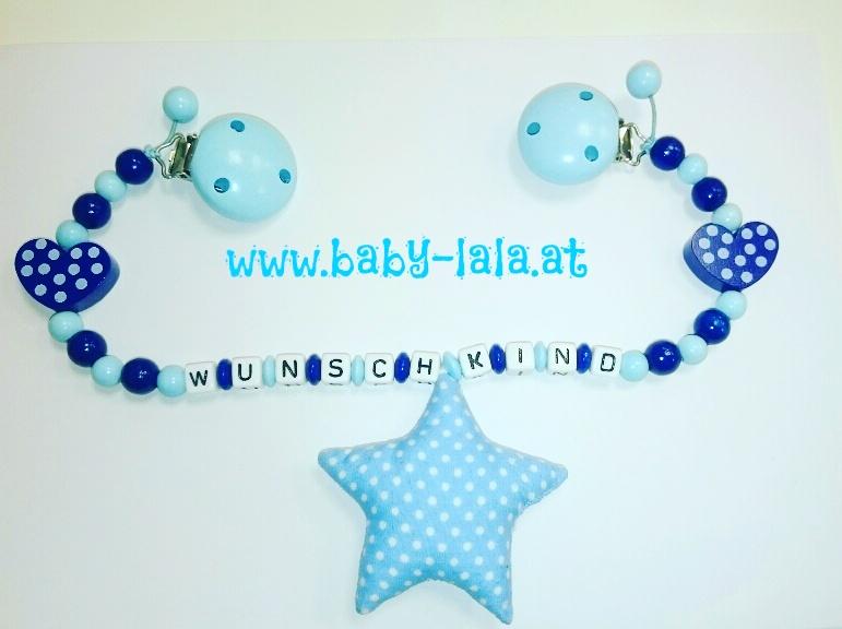 Kinderwagenkette mit  2 Motiven und Stoffstern